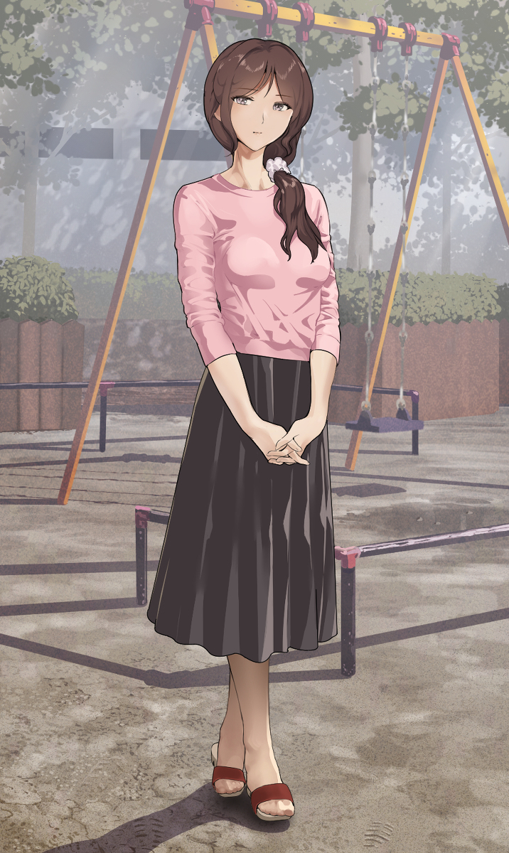 This is a pixiv picture whose title is 人妻（表）.
