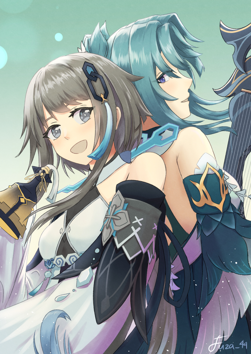 This is a pixiv picture whose title is Guizhong and Madame Ping.