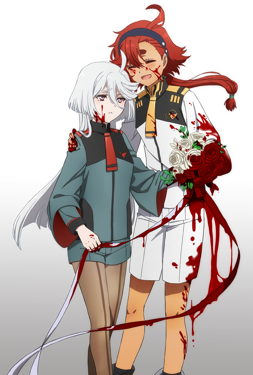 This is a pixiv picture whose title is 血濡れた花婿.