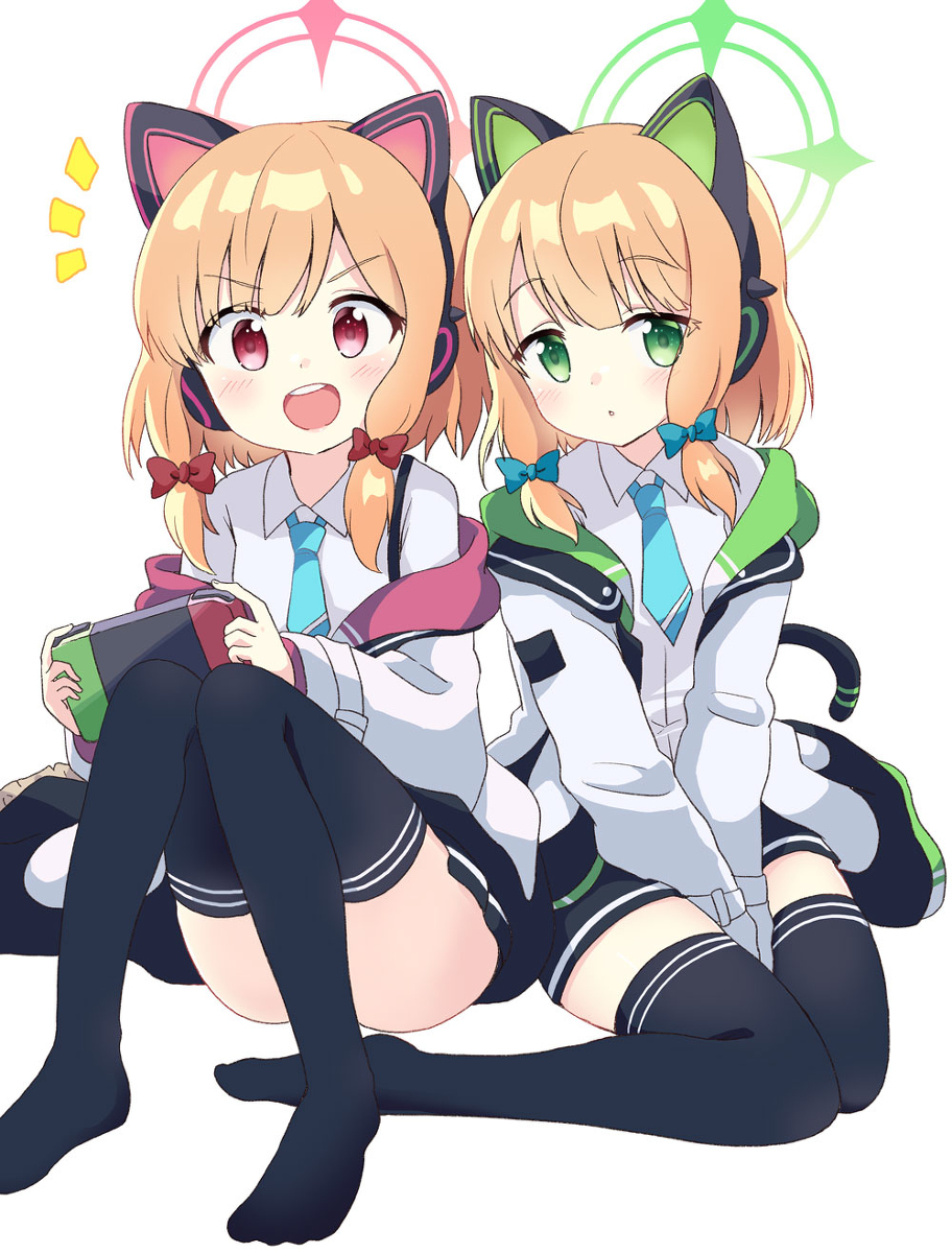 This is a pixiv picture whose title is モモイ＆ミドリ.