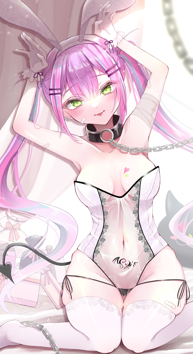 This is a pixiv picture whose title is 白バニートワ様.