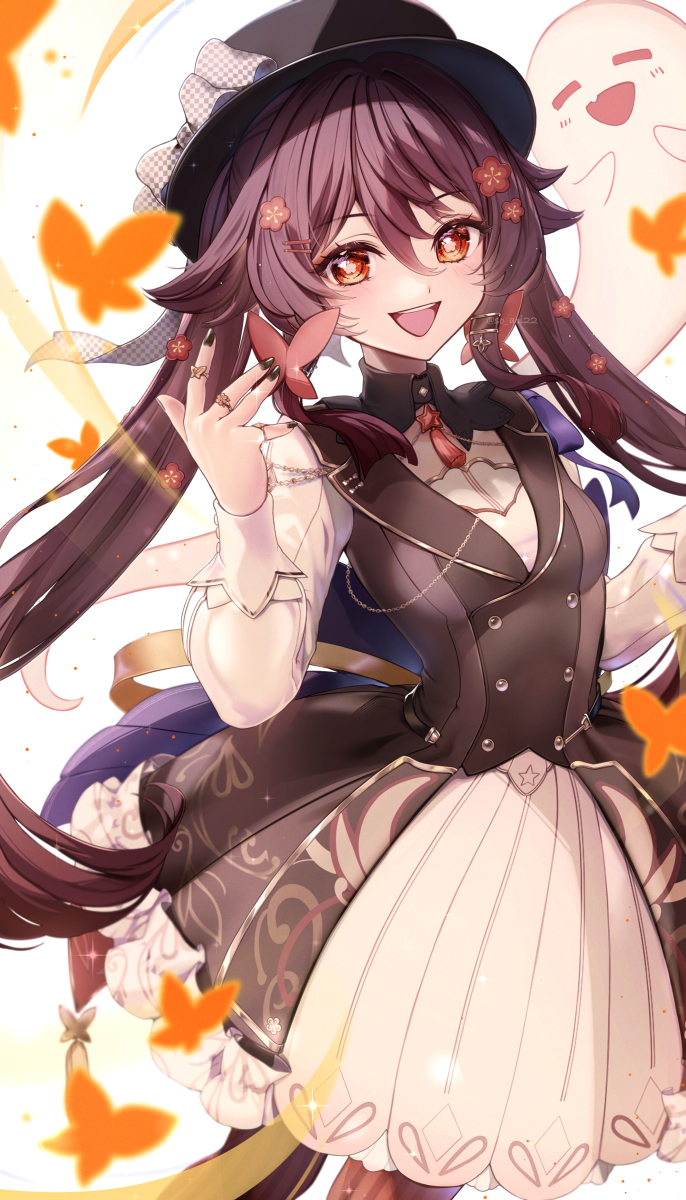 This is a pixiv picture whose title is フォンテーヌ風お衣装胡桃ちゃん👻👒.