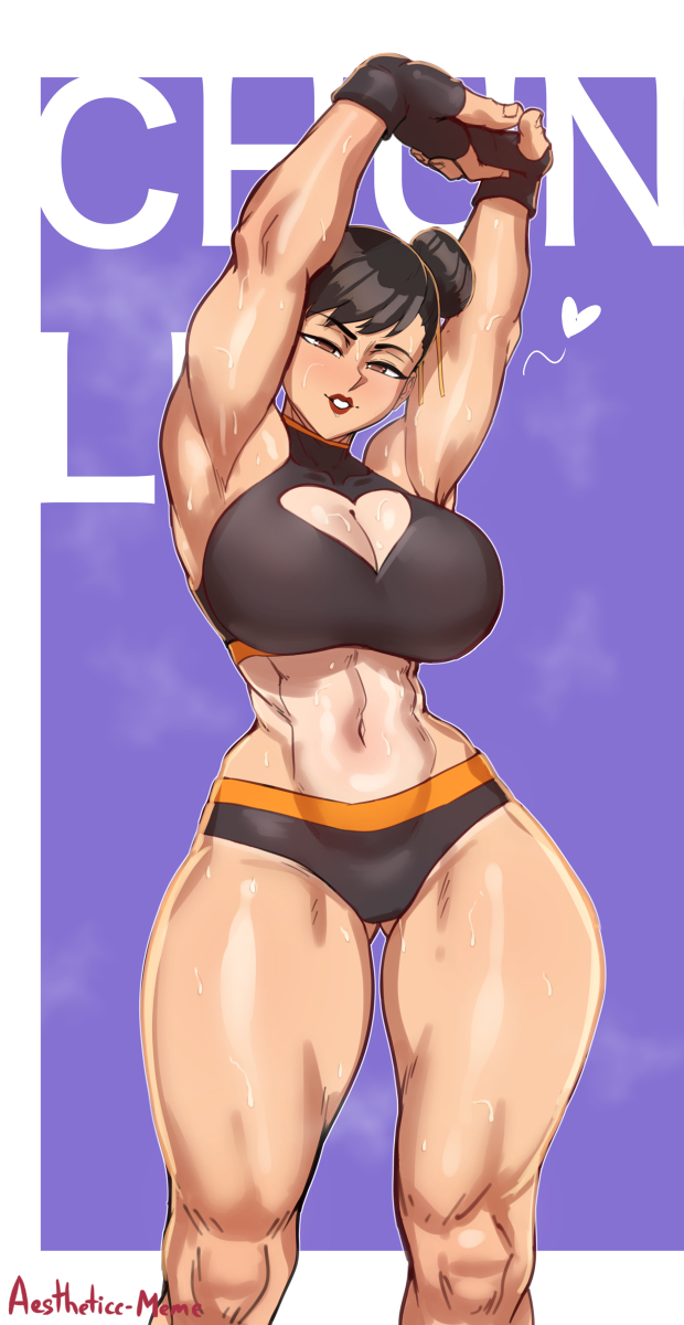 This is a pixiv picture whose title is Post workout Chun Li.