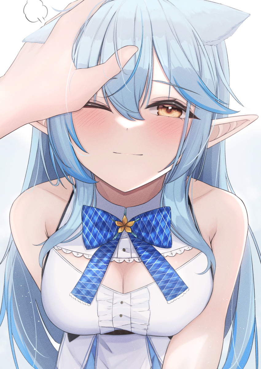 This is a pixiv picture whose title is Petting.