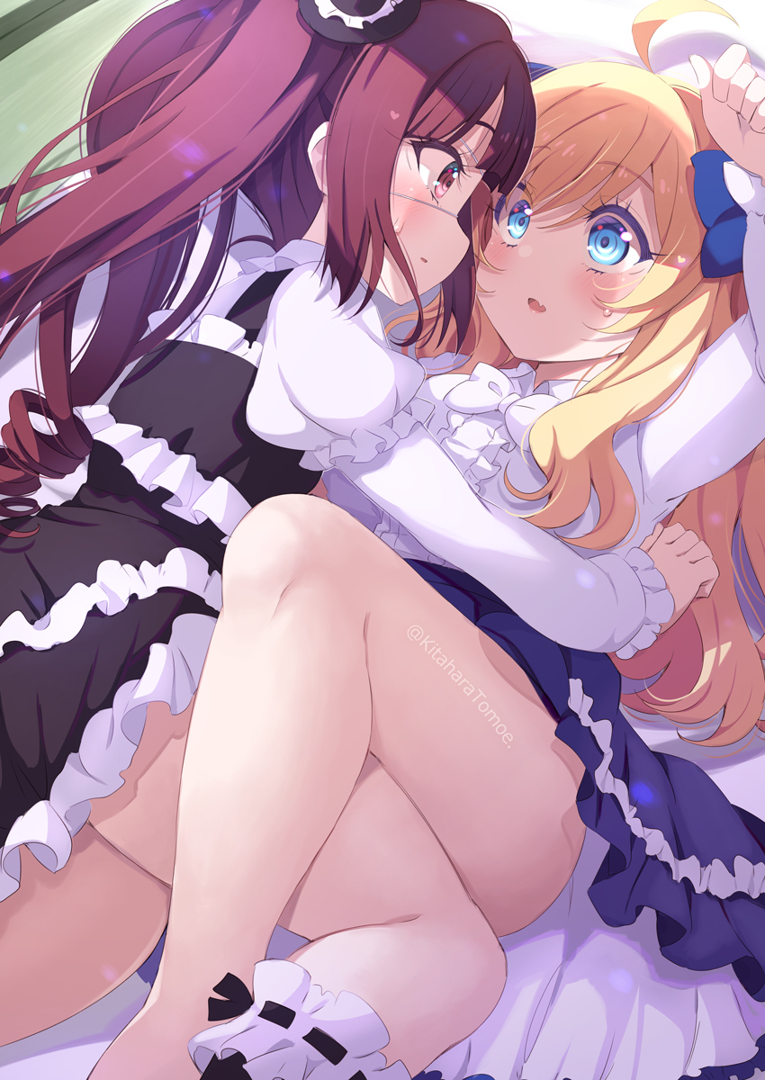 This is a pixiv picture whose title is skeb🐍ゆりね×邪神ちゃん♡.