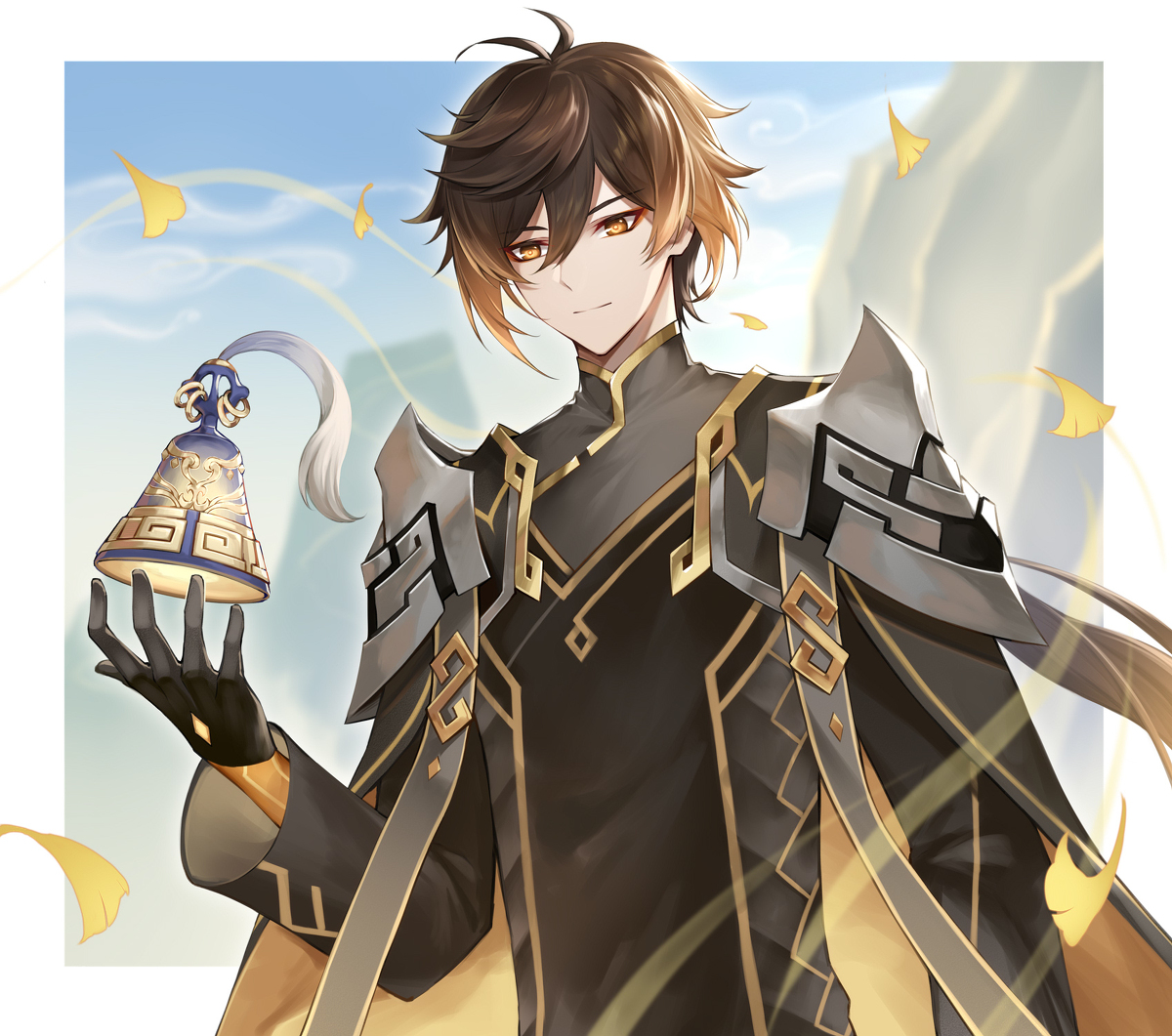 This is a pixiv picture whose title is 帝君.