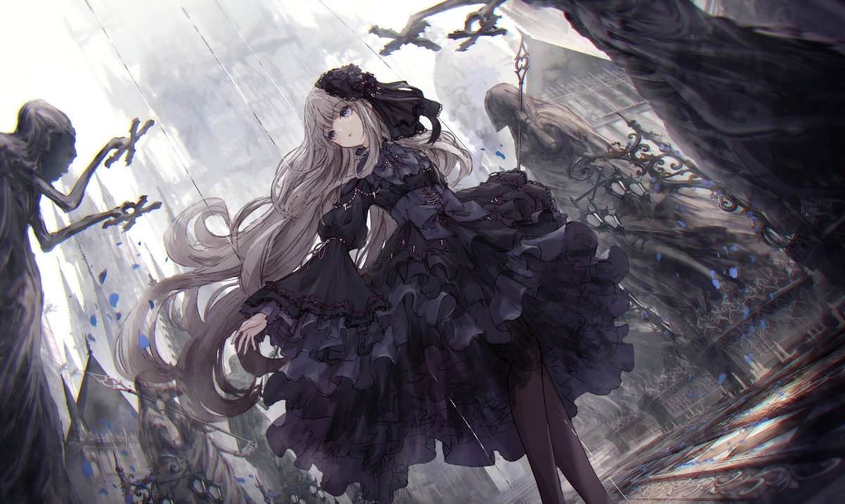 This is a pixiv picture whose title is 操り人形.