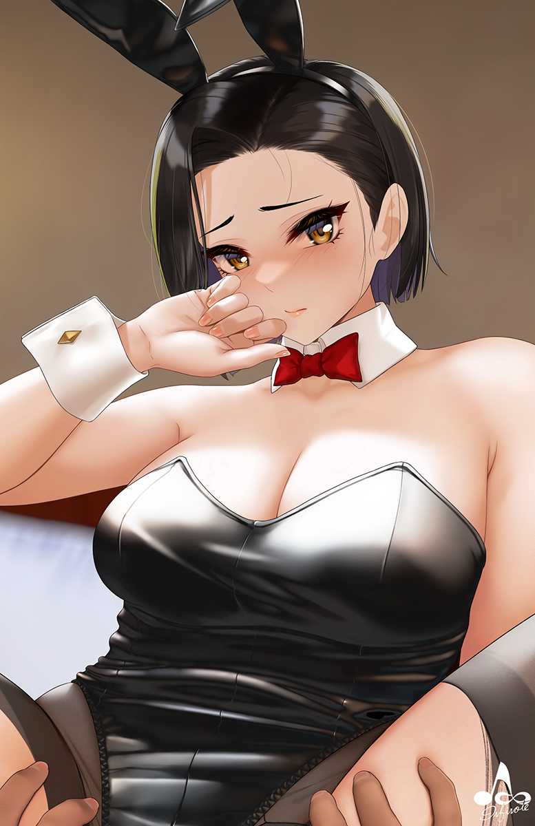 This is a pixiv picture whose title is バニー矢式さんと.
