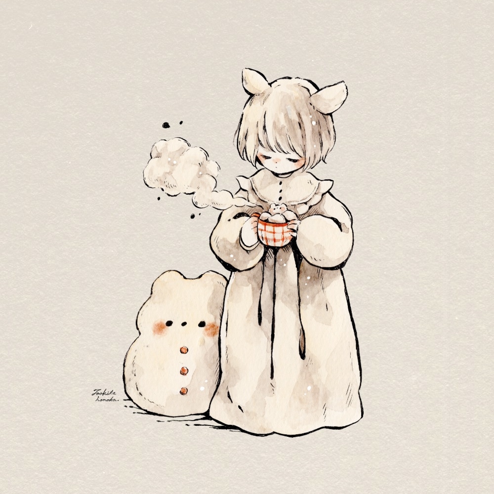 This is a pixiv picture whose title is あったかいココアを.