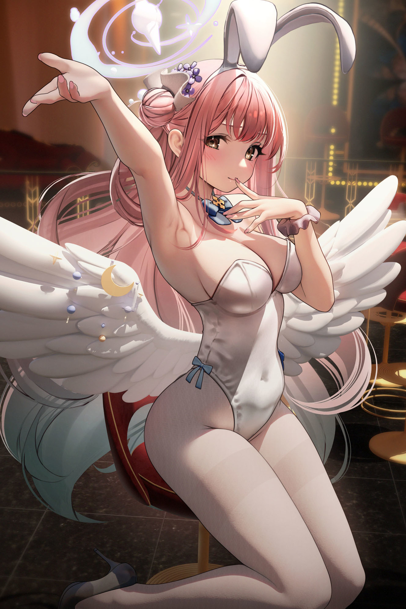 This is a pixiv picture whose title is ミカ……バニースーツきて…….
