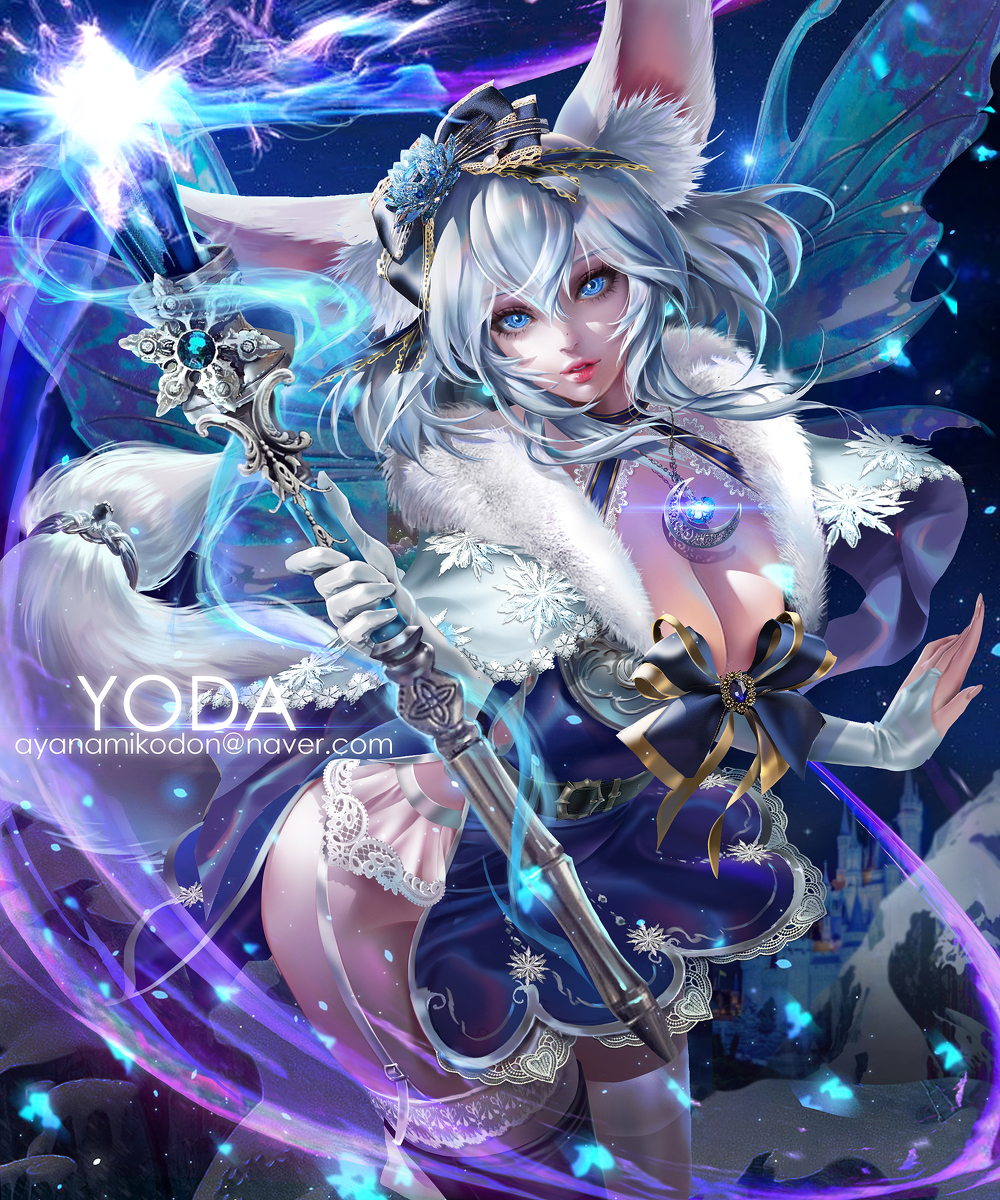 This is a pixiv picture whose title is Dark Summoner wolf beast man.