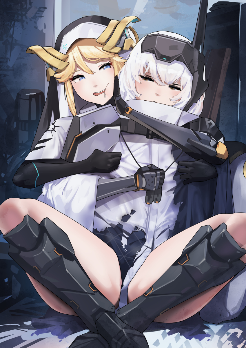 This is a pixiv picture whose title is Nikke Snow White, Rapunzel.
