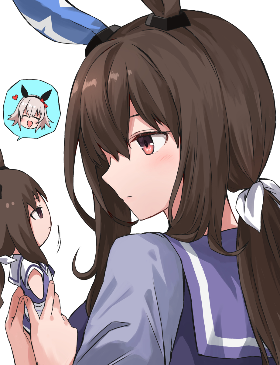 This is a pixiv picture whose title is 「アヤベさん、こんにちは～♪」.