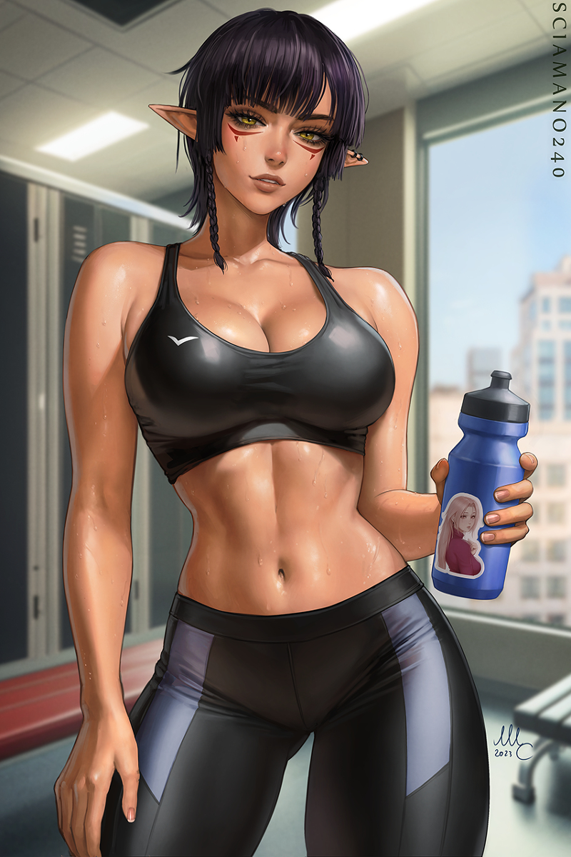 This is a pixiv picture whose title is Valerie Gym - OC.