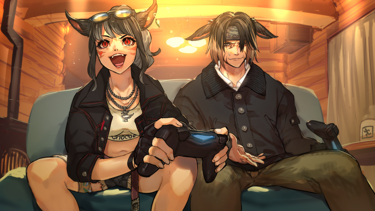 This is a pixiv picture whose title is ログハウスの決闘.