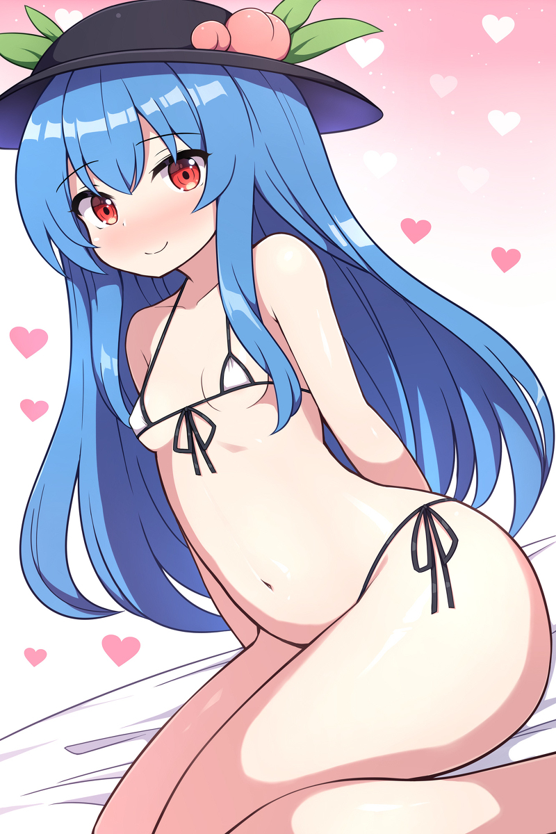 This is a pixiv picture whose title is マイクロ水着天子.