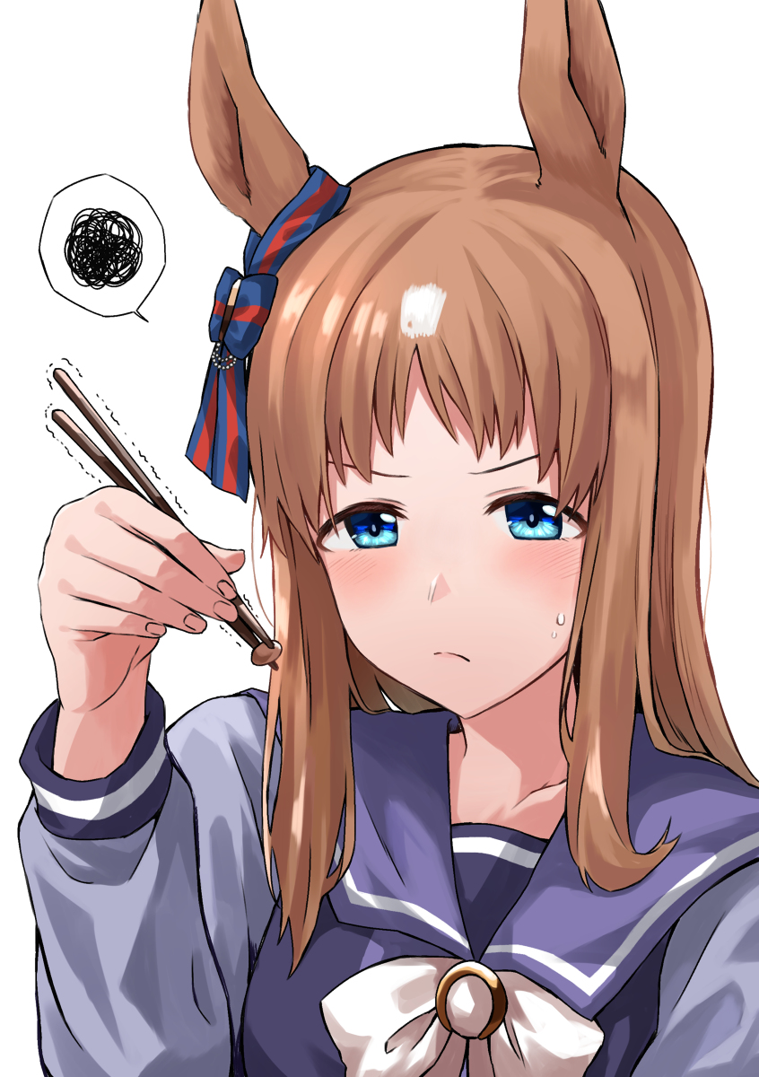 This is a pixiv picture whose title is お箸練習グラスワンダー.