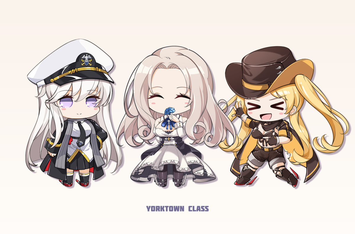 This is a pixiv picture whose title is Yorktown Class.