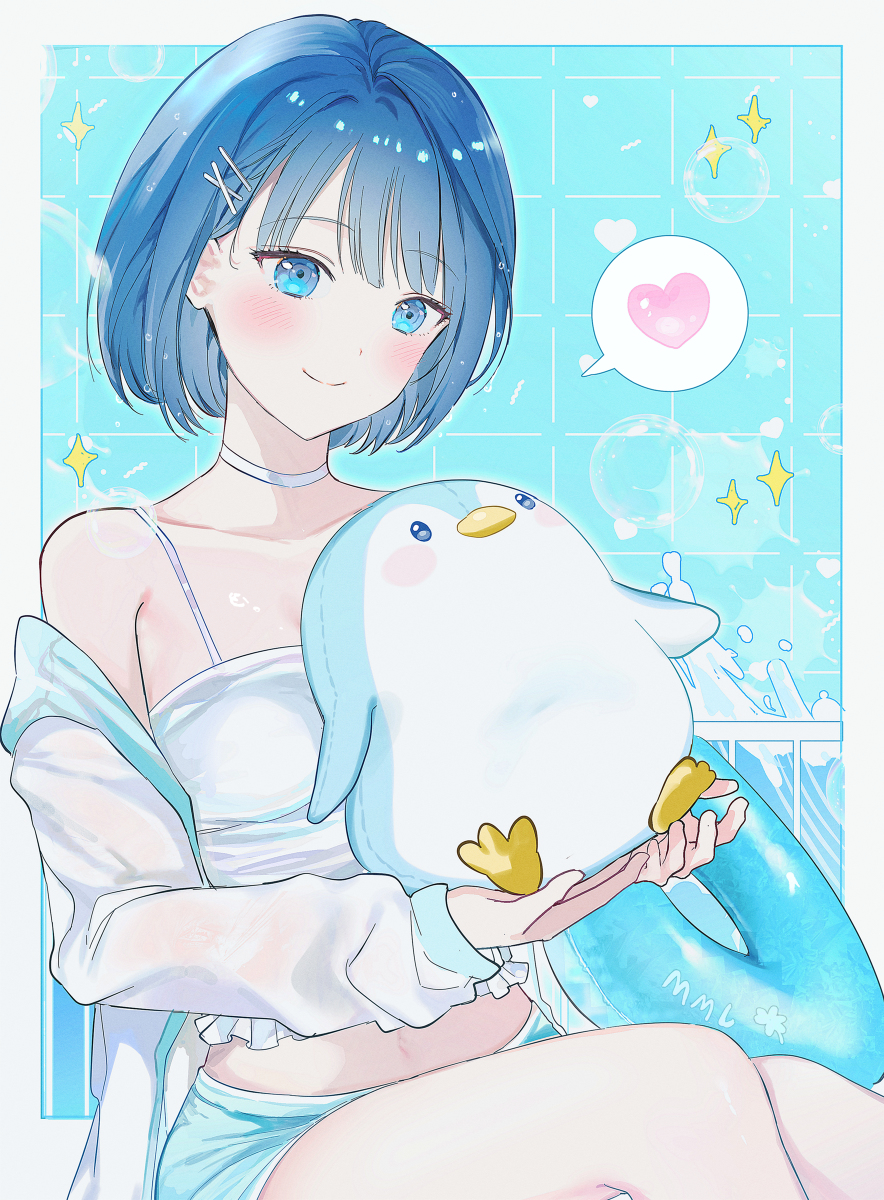 This is a pixiv picture whose title is ペンギン好き🐧💙.