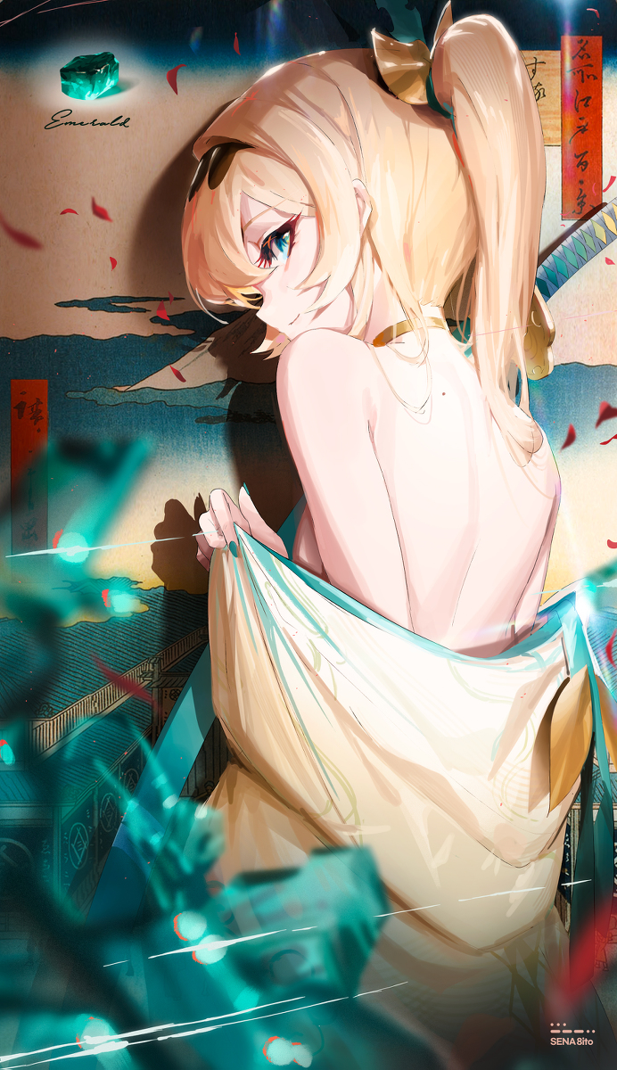 This is a pixiv picture whose title is ✦ holoGEMS 7. 風真いろは / Emerald.