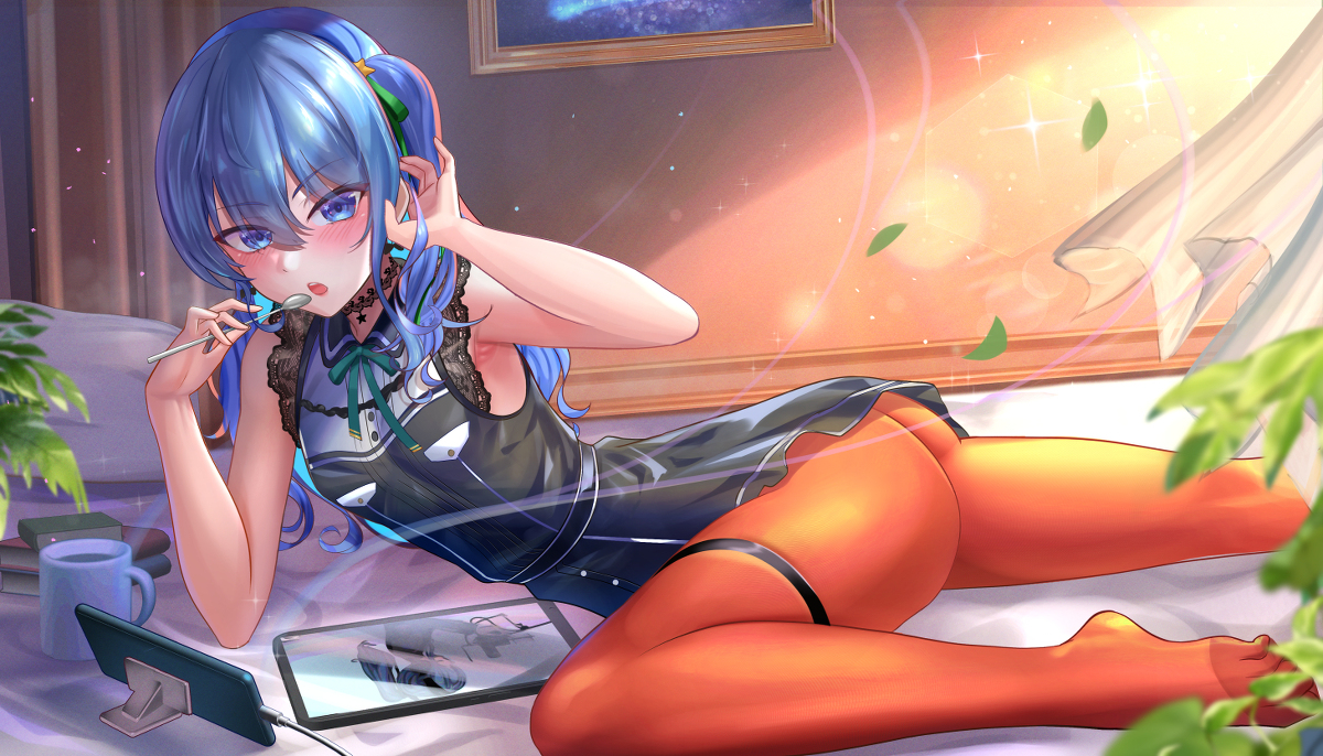 This is a pixiv picture whose title is 星街すいせい.