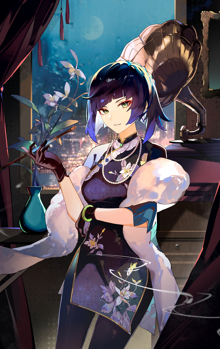 This is a pixiv picture whose title is 夜兰香.
