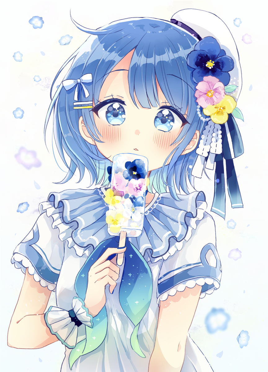 This is a pixiv picture whose title is お花アイス.