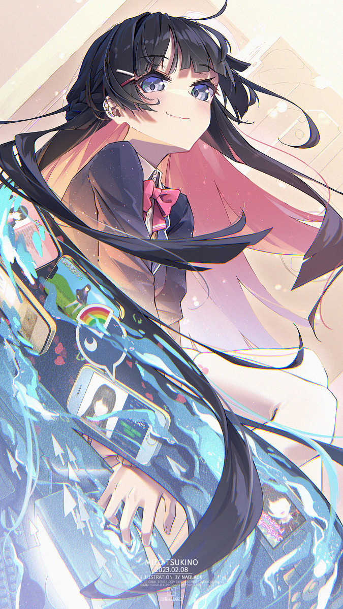 This is a pixiv picture whose title is 電子の海の委員長 v0.0.1 alpha.