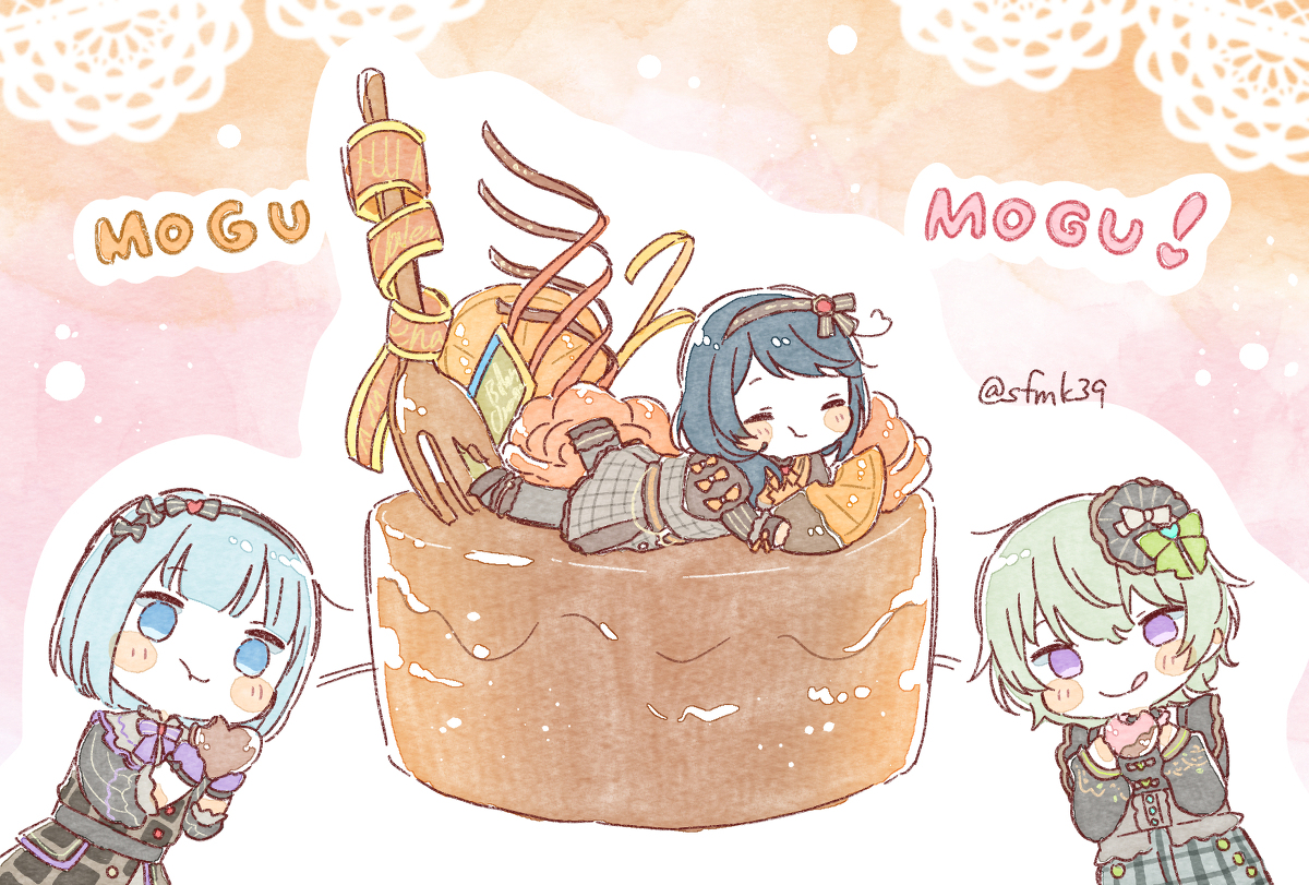 This is a pixiv picture whose title is もぐもぐﾊﾞﾚﾝﾀｲﾝ🍫.