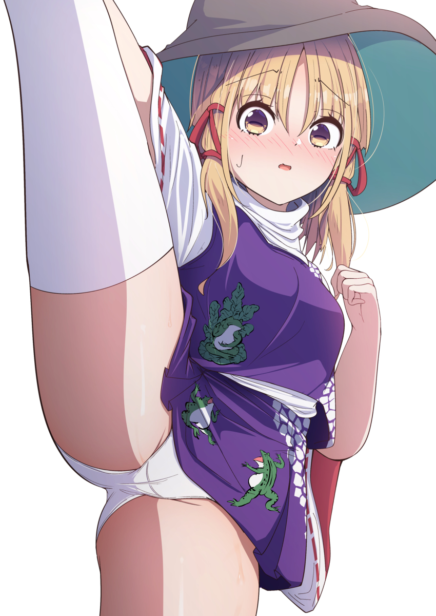 This is a pixiv picture whose title is I字バランス諏訪子ちゃん.