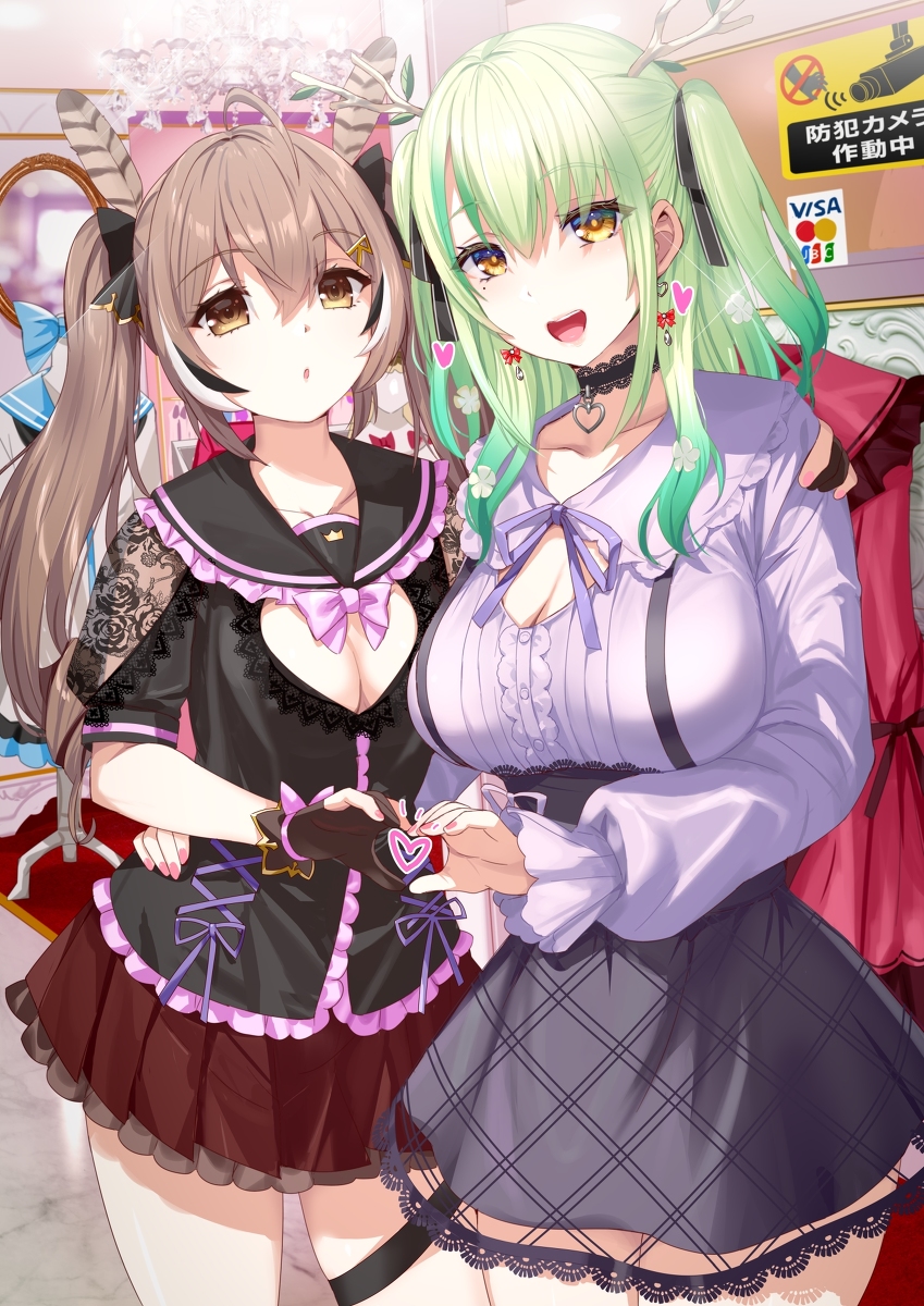 This is a pixiv picture whose title is 日本で地雷系ファッションのショップをめぐってるファウナちゃん.