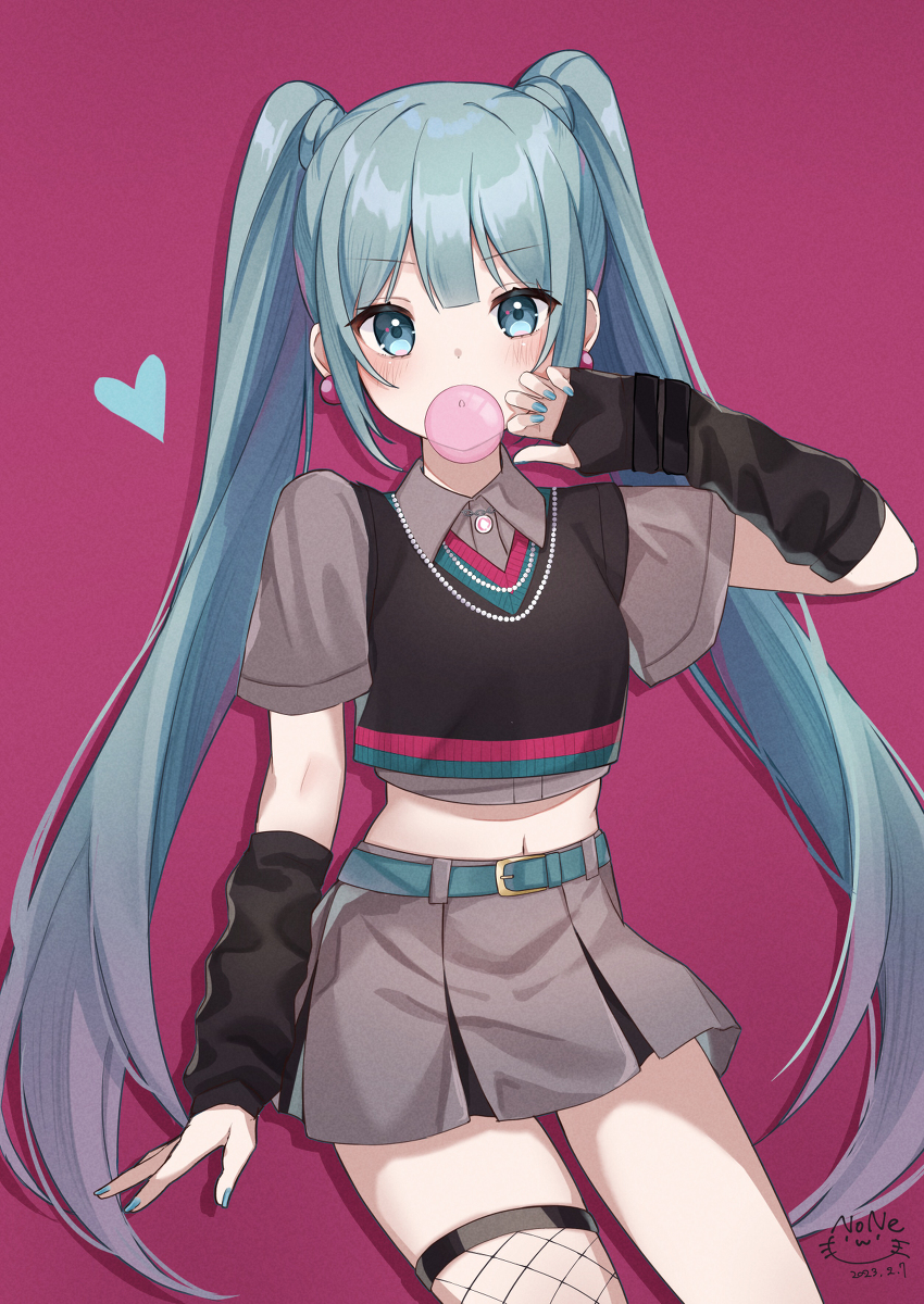 This is a pixiv picture whose title is 初音ミク×THE GUEST💘.