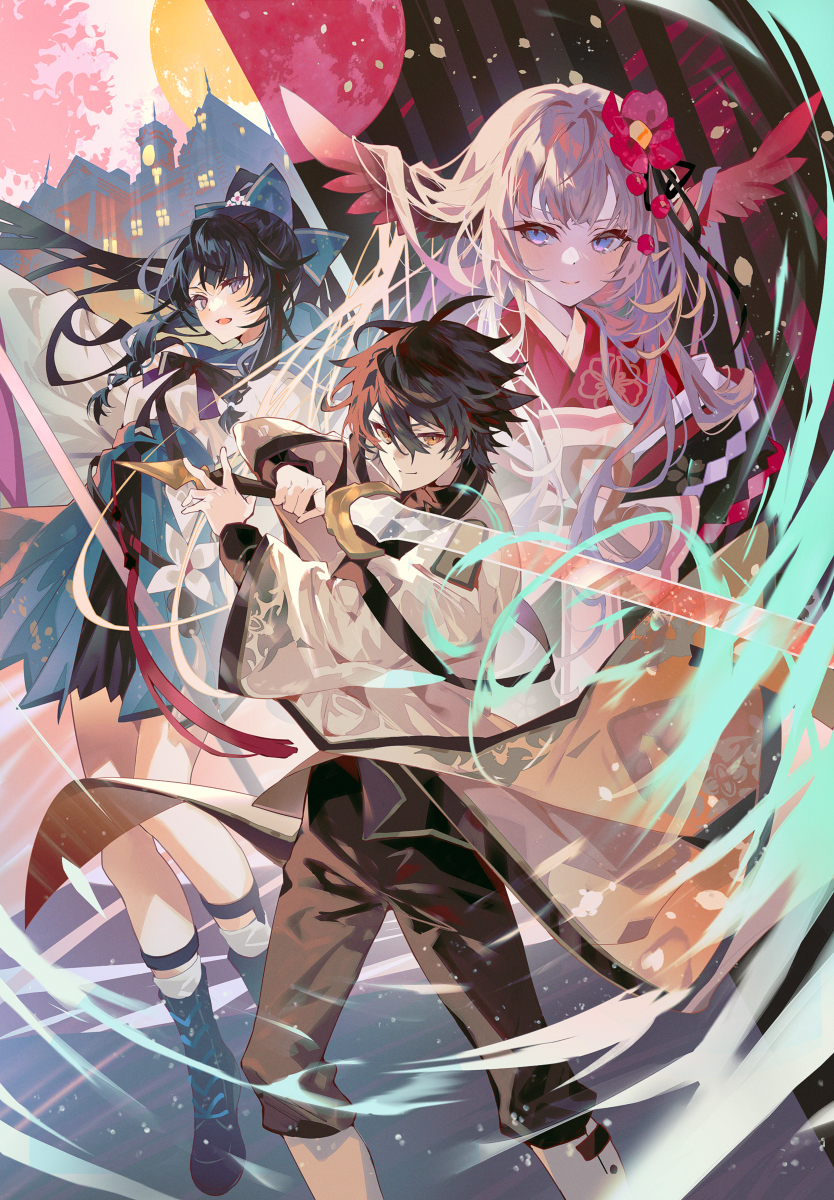 This is a pixiv picture whose title is 泡沫に神は微睡む.