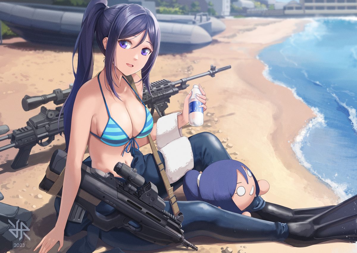 This is a pixiv picture whose title is [IOW] Beach Landing.