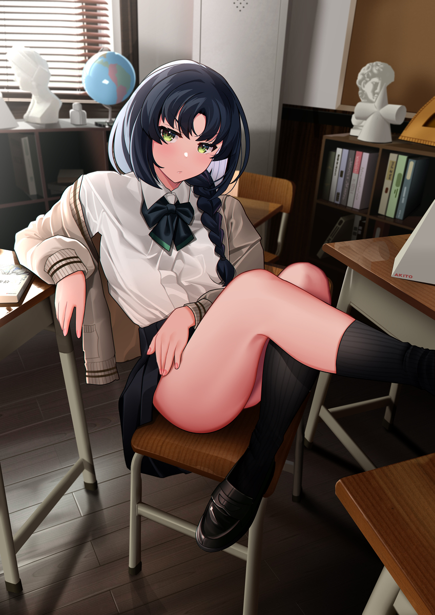 This is a pixiv picture whose title is 写真   不想上开学的美术科学姐   梨夜子.