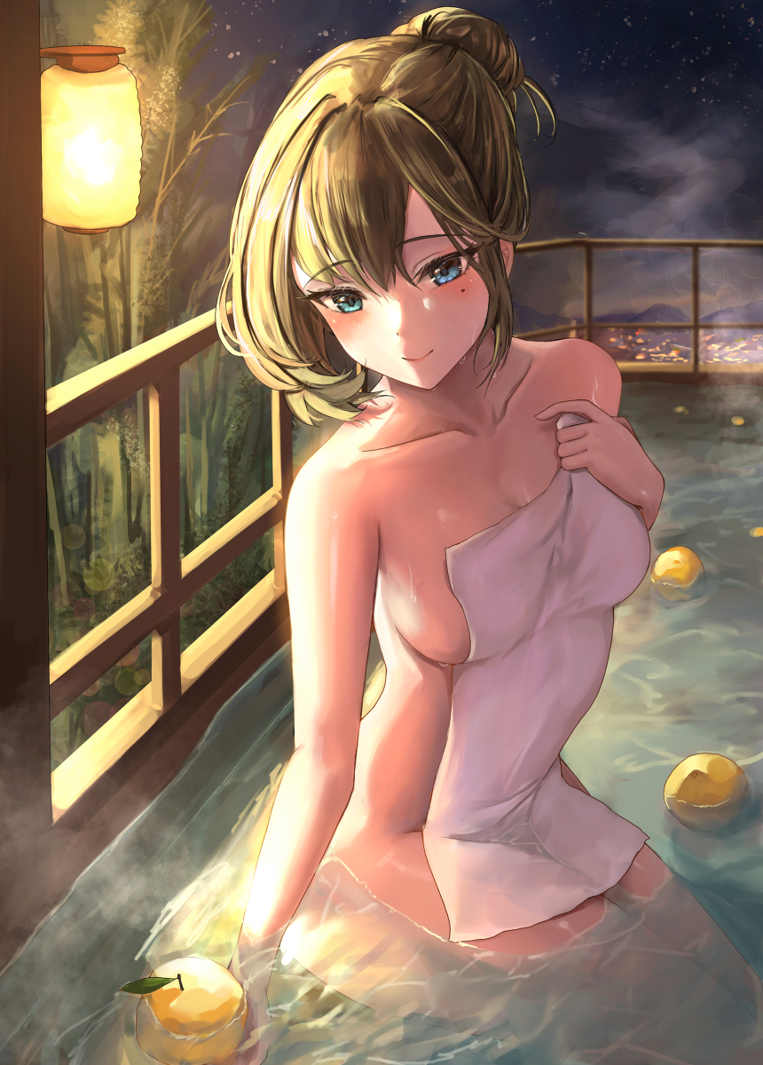 This is a pixiv picture whose title is 楓さんとゆず湯.