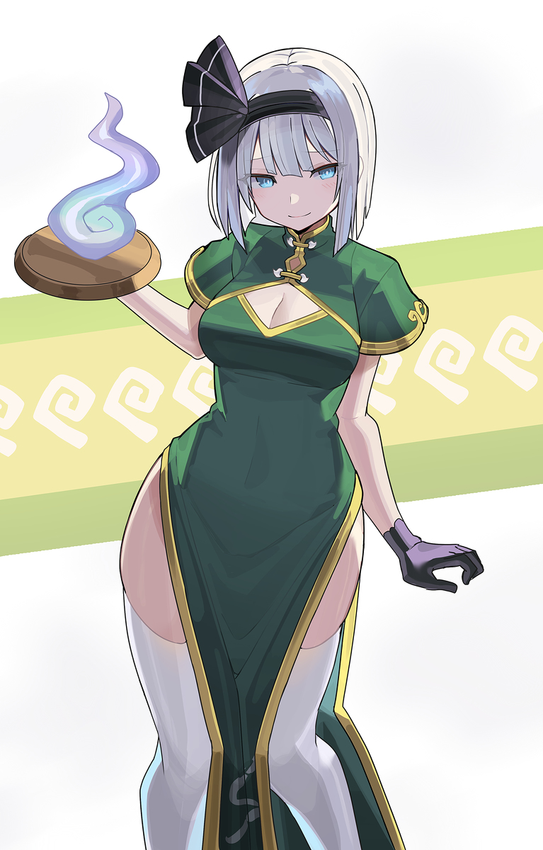 This is a pixiv picture whose title is チャイナドレス妖夢.