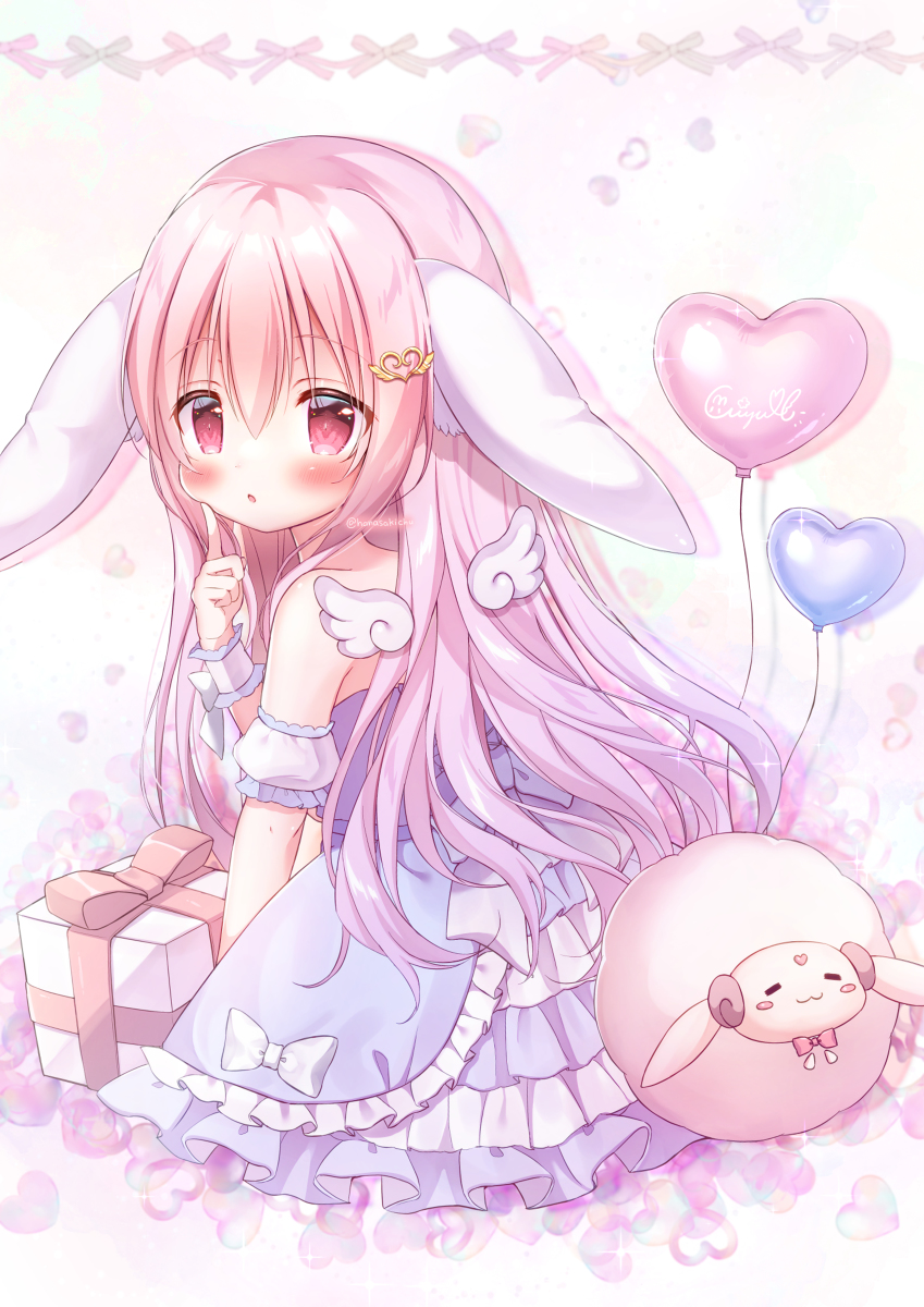 This is a pixiv picture whose title is ゆめかわハートフルな世界💜.