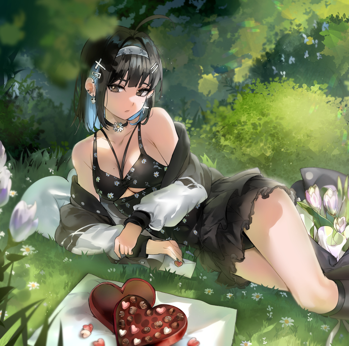 This is a pixiv picture whose title is All i care about is chocolate.