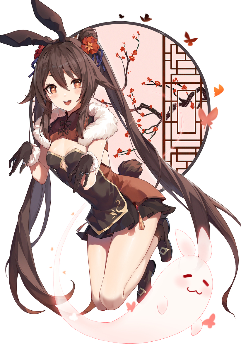 This is a pixiv picture whose title is 兔兔胡桃.