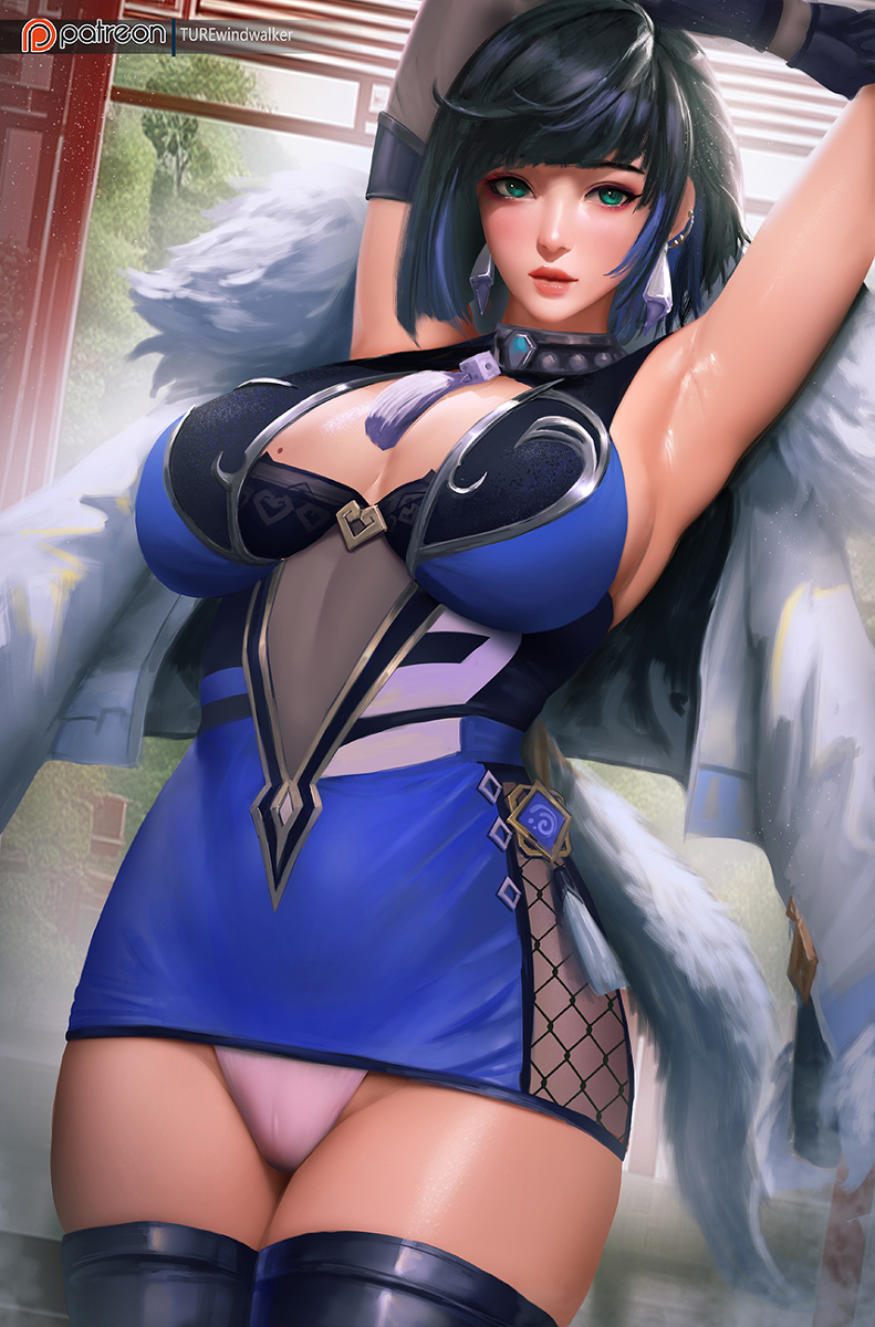 This is a pixiv picture whose title is Yelan.