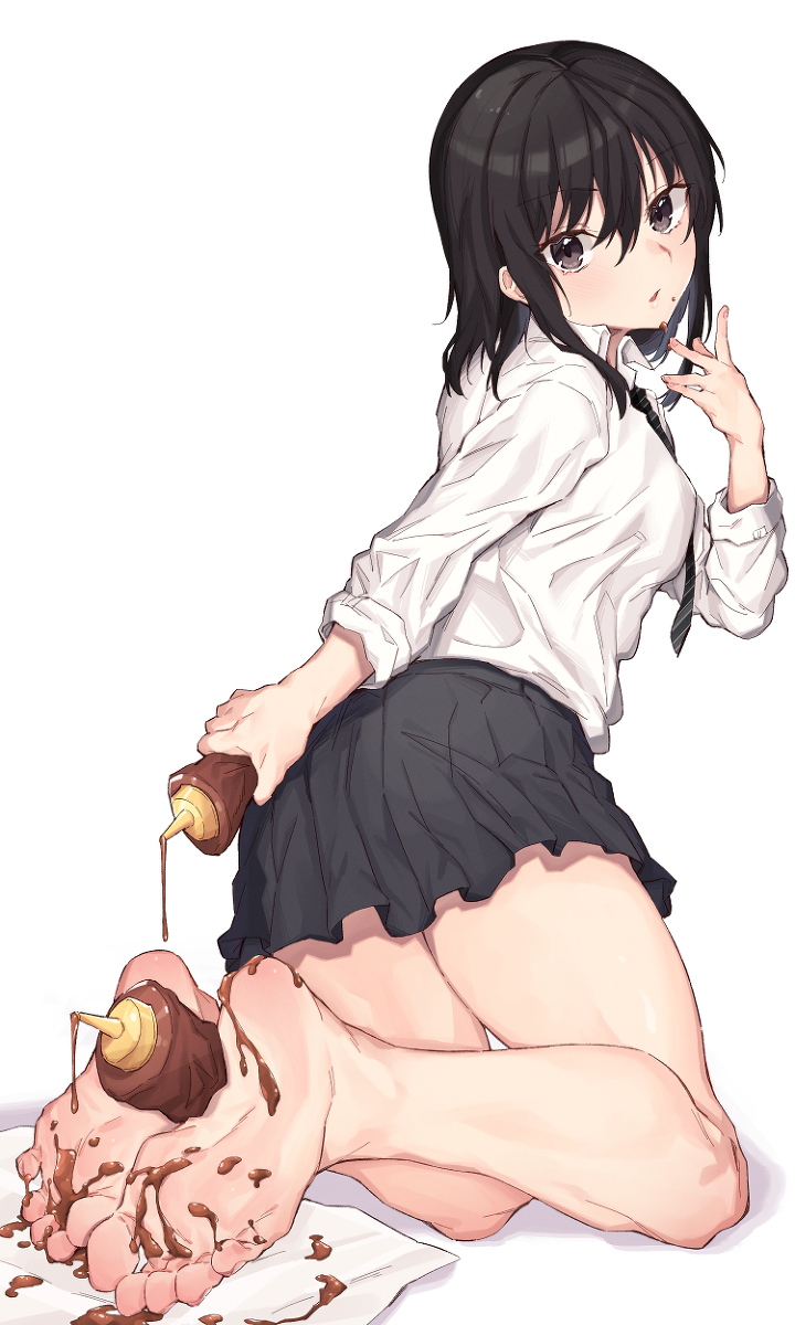 This is a pixiv picture whose title is 足チョコ.