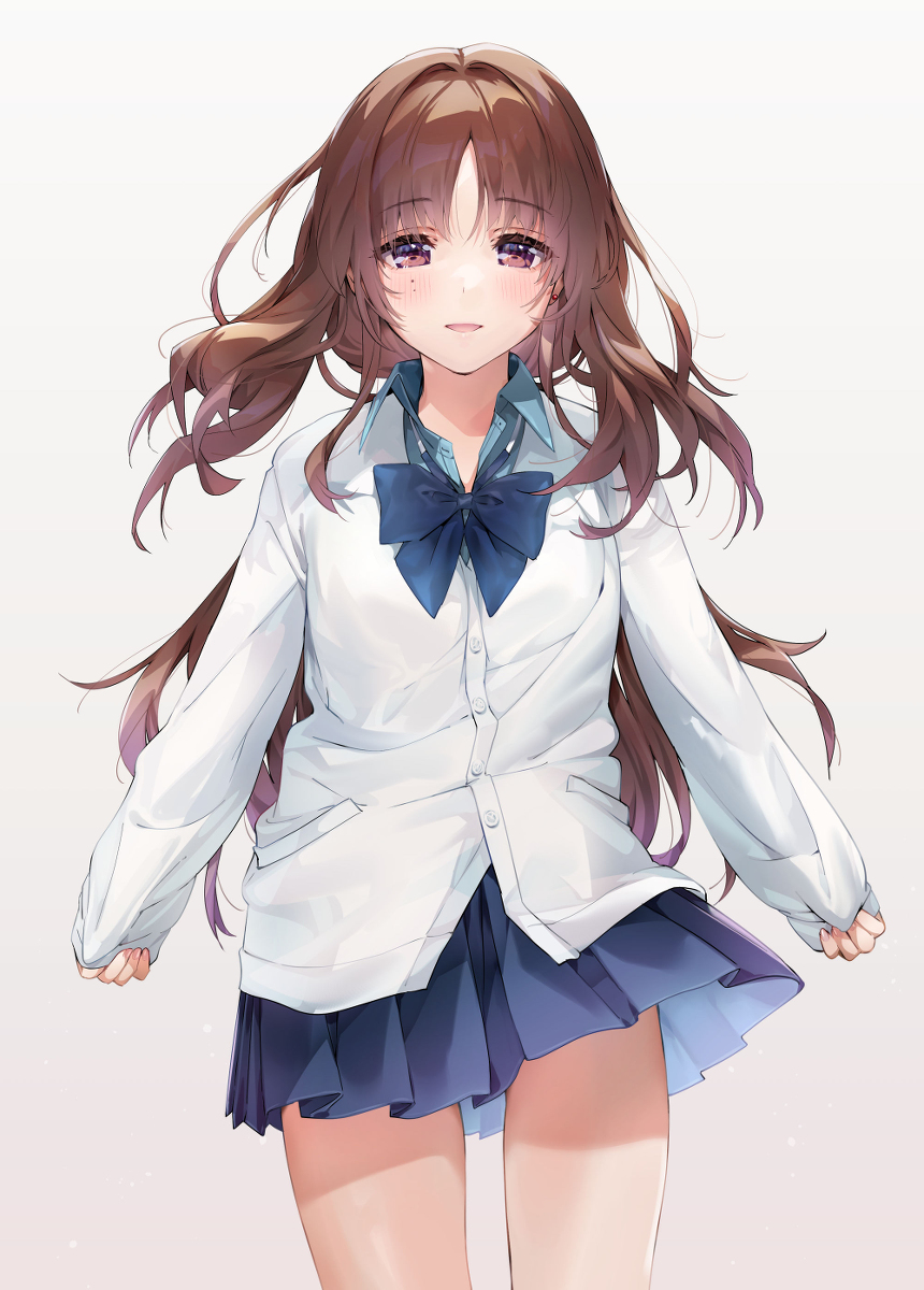 This is a pixiv picture whose title is おっとり系制服お姉ちゃん.