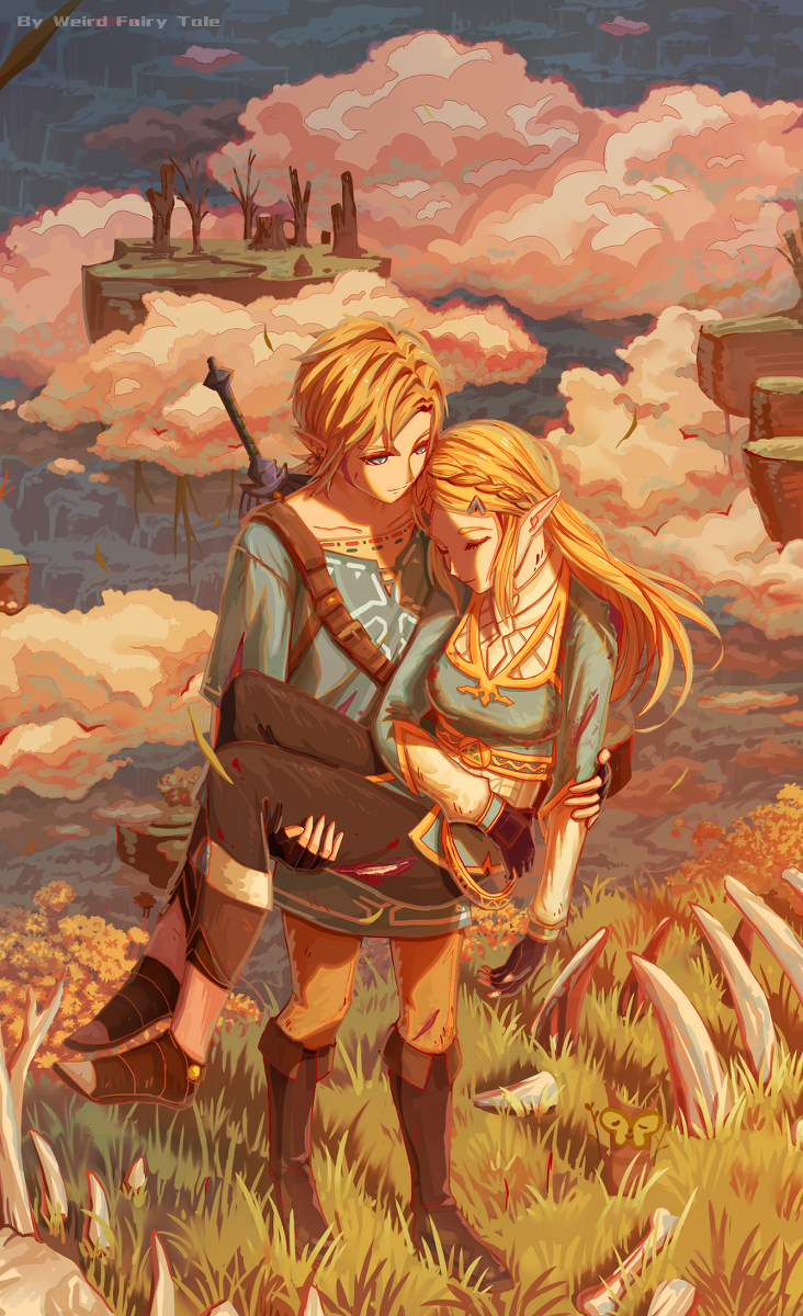 This is a pixiv picture whose title is 林克终于厌倦了打哥布林去救公主了.