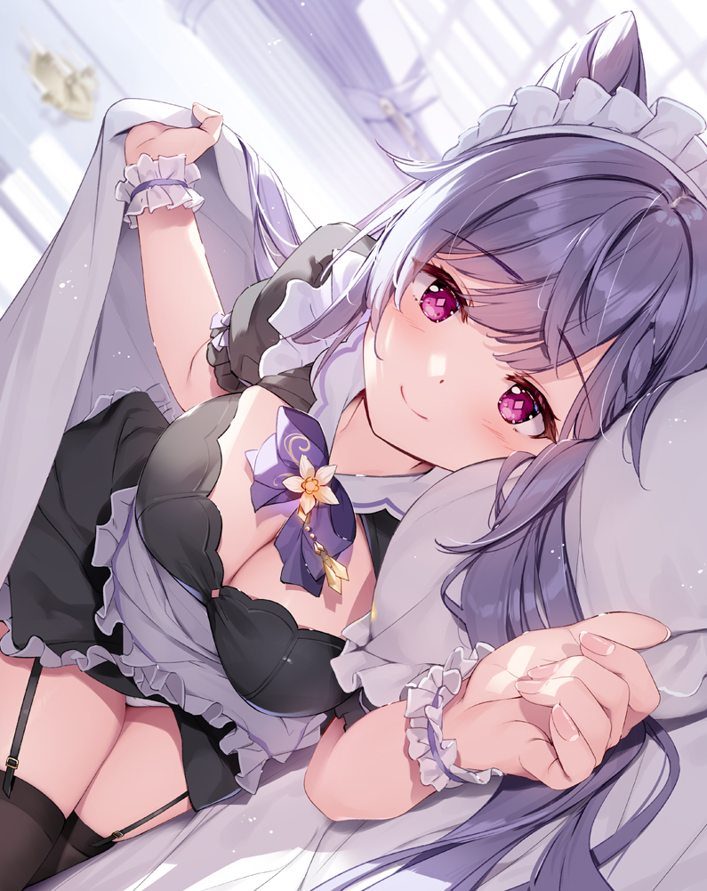 This is a pixiv picture whose title is メイド刻晴ちゃん.