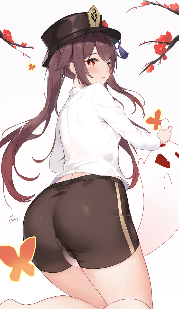 This is a pixiv picture whose title is 胡桃大腚子.