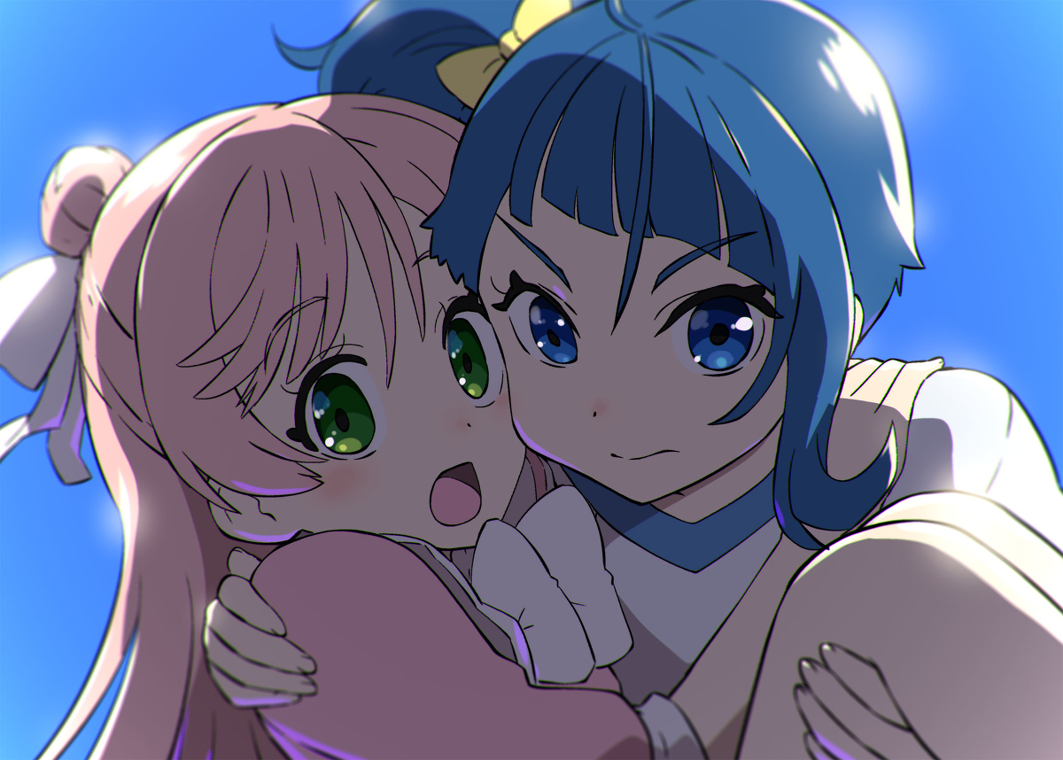 This is a pixiv picture whose title is お姫様抱っこ！プリキュア.