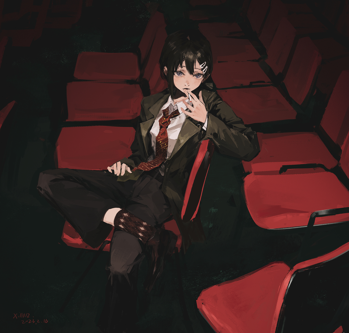 This is a pixiv picture whose title is 小小红.