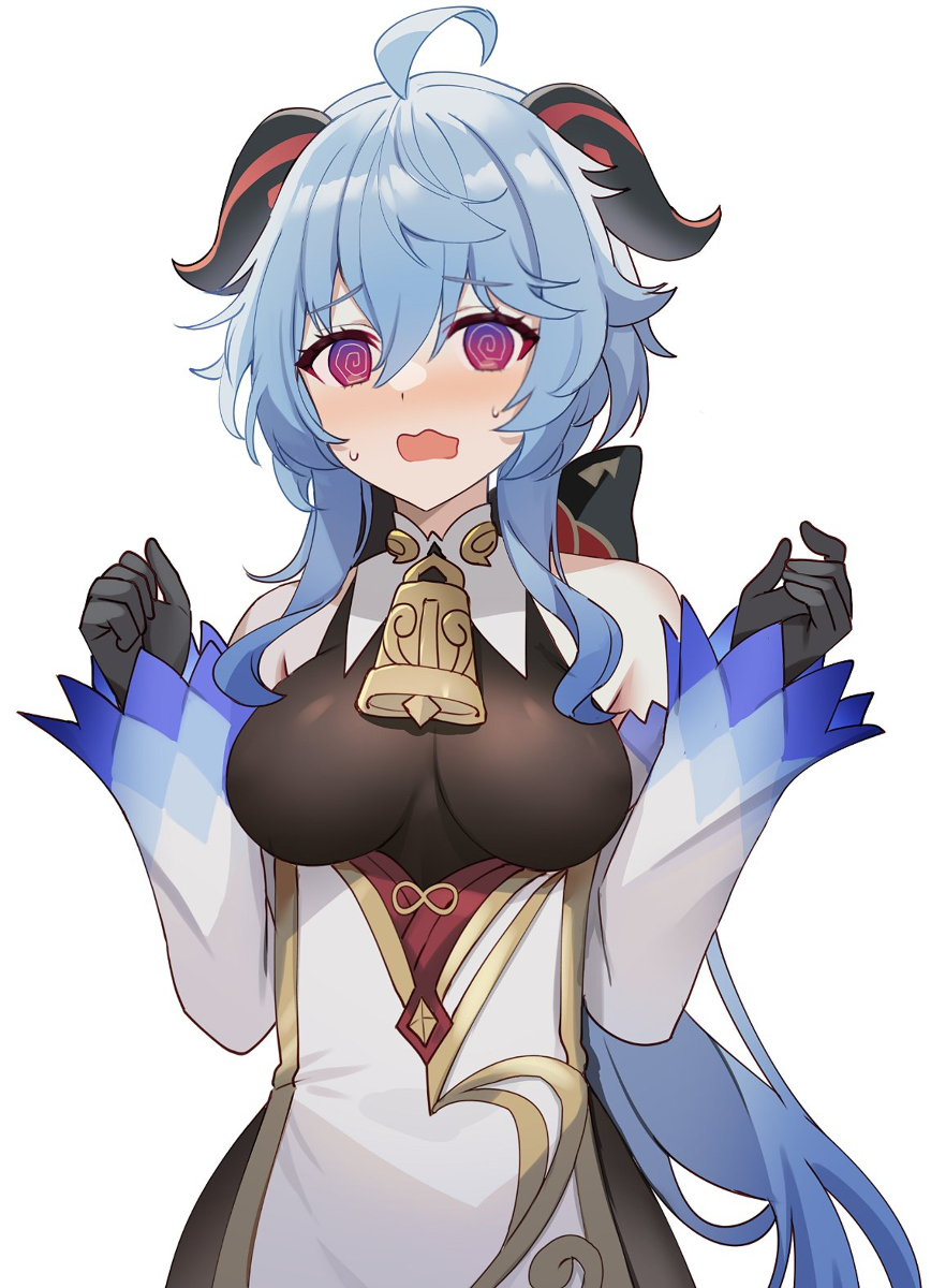 This is a pixiv picture whose title is お目目ぐるぐる甘雨.