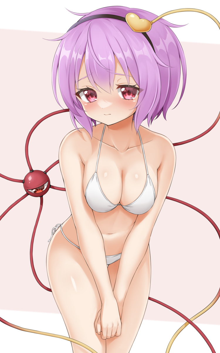 This is a pixiv picture whose title is 白ビキニさとり.